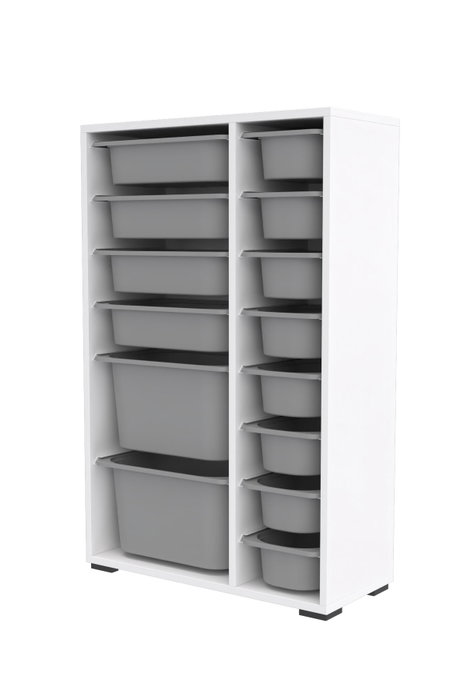 Hanah Home Armario Multiusos Blanco y Gris Hanah Home Armario Multiusos Blanco y Gris